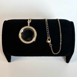 Extra large gold circular glass locket (multiple available upon request)